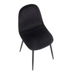 Pebble Black Velvet Contemporary Dining Chairs (Set of 2) 27 Pebble Black Velvet Contemporary Dining Chairs (Set of 2)