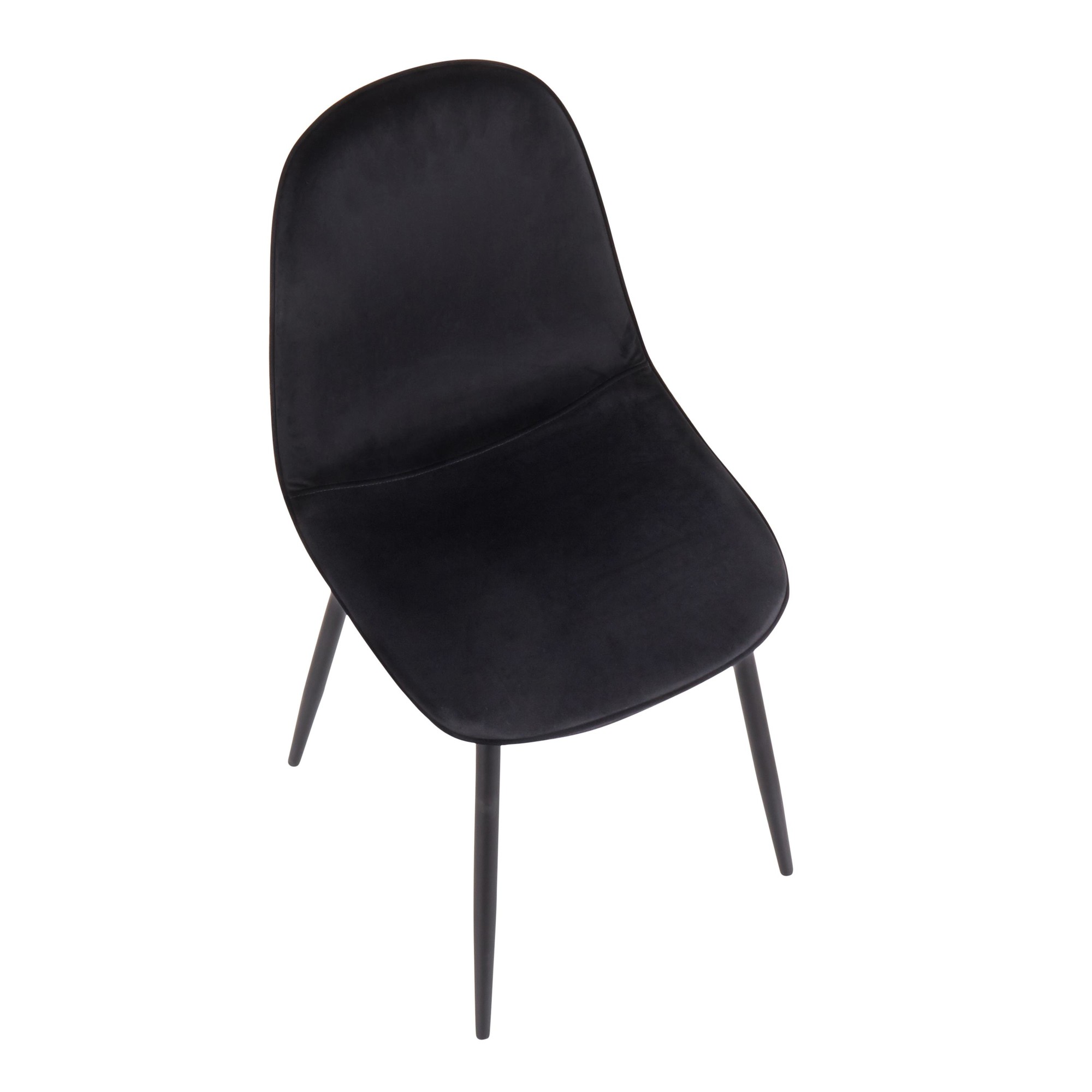 Pebble Black Velvet Contemporary Dining Chairs (Set of 2) 13 Pebble Black Velvet Contemporary Dining Chairs (Set of 2) - Image 13