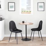 Pebble Black Velvet Contemporary Dining Chairs (Set of 2) 15 Pebble Black Velvet Contemporary Dining Chairs (Set of 2)