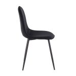 Pebble Black Velvet Contemporary Dining Chairs (Set of 2) 23 Pebble Black Velvet Contemporary Dining Chairs (Set of 2)