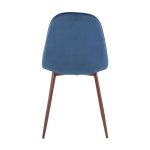 Pebble Blue Velvet Walnut Contemporary Accent Chairs (Set of 2) 19 Pebble Blue Velvet Walnut Contemporary Accent Chairs (Set of 2)