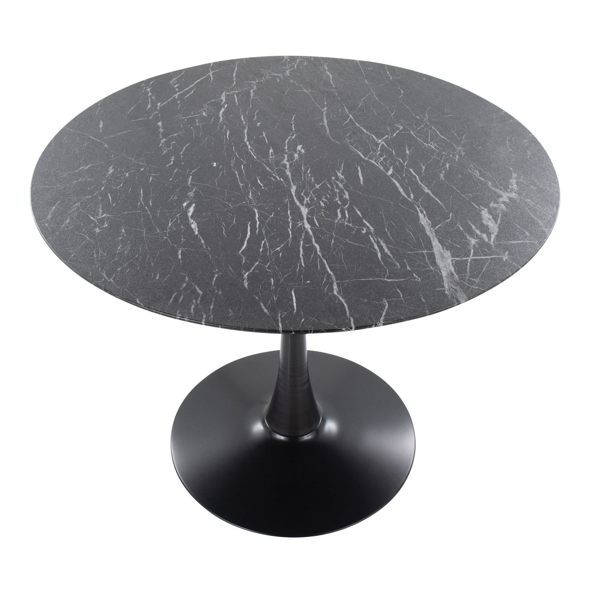 Pebble Contemporary Black Marble Round Dining Table 10 Pebble Contemporary Black Marble Round Dining Table - Image 10