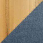 Pebble Contemporary Gold Steel Blue Fabric Dining Chairs (Set of 2)