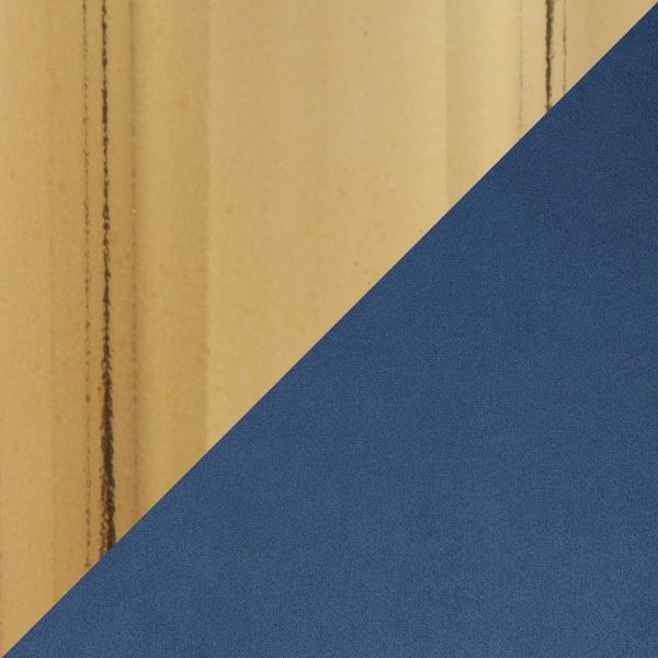 Pebble Contemporary Gold and Blue Velvet Chairs Set of 2 12