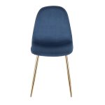 Pebble Contemporary Gold and Blue Velvet Chairs (Set of 2) 23 Pebble Contemporary Gold and Blue Velvet Chairs (Set of 2)
