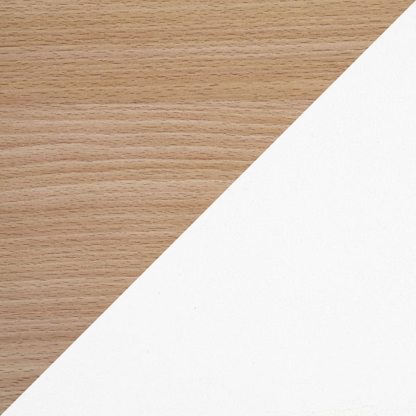 Pebble Contemporary Natural Wood Double Desk 12