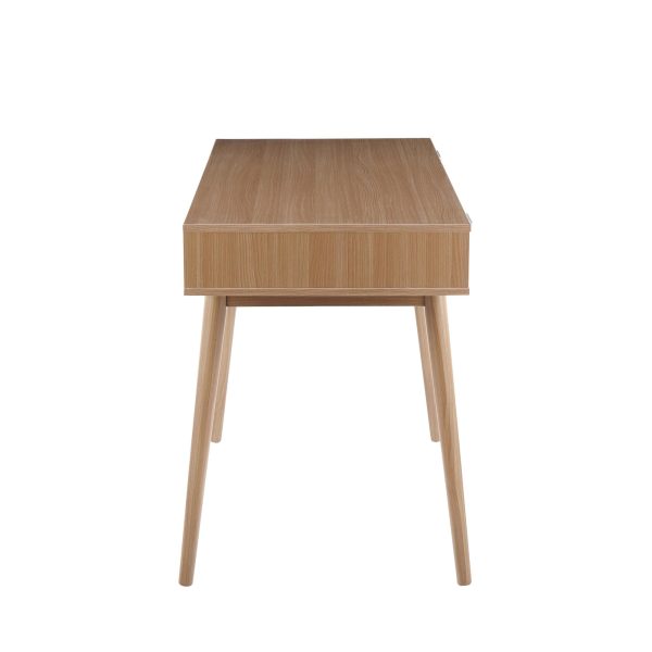 Pebble Contemporary Natural Wood Double Desk 5