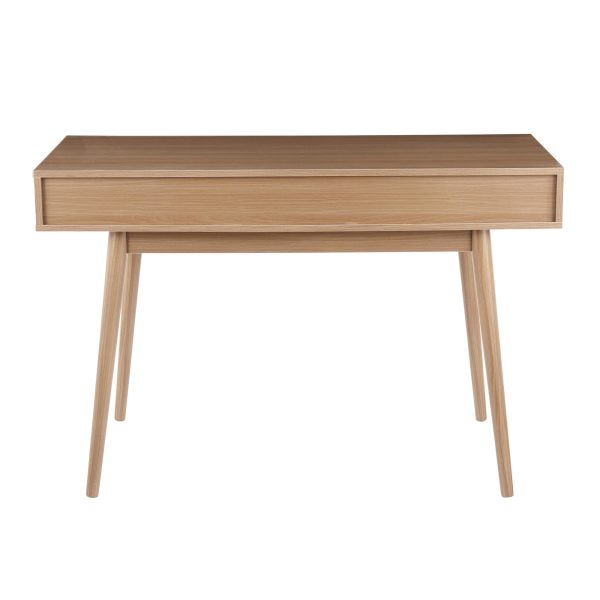 Pebble Contemporary Natural Wood Double Desk 7