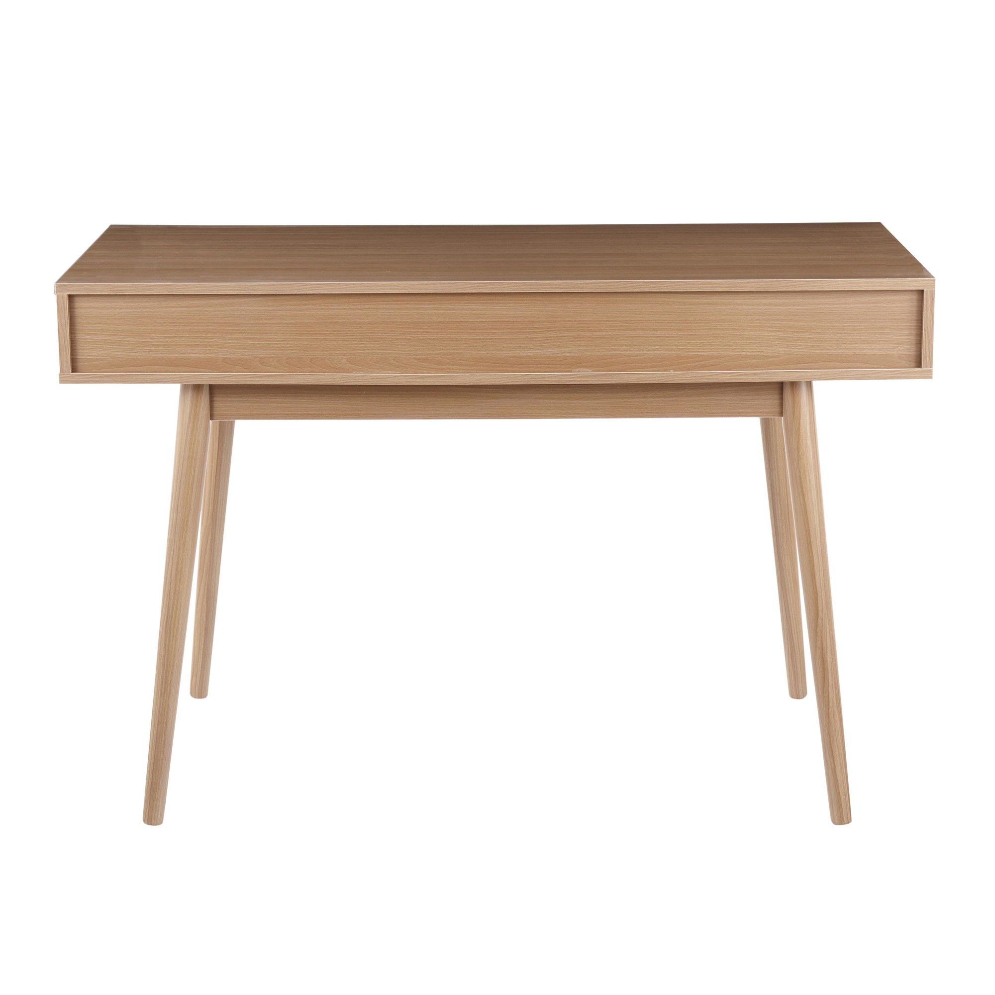 Pebble Contemporary Natural Wood Double Desk 8 Pebble Contemporary Natural Wood Double Desk - Image 8