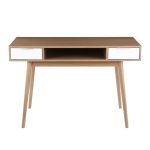 Pebble Contemporary Natural Wood Double Desk 22 Pebble Contemporary Natural Wood Double Desk