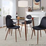 Pebble Contemporary Walnut Black Velvet Dining Chairs (Set of 2) 14 Pebble Contemporary Walnut Black Velvet Dining Chairs (Set of 2)