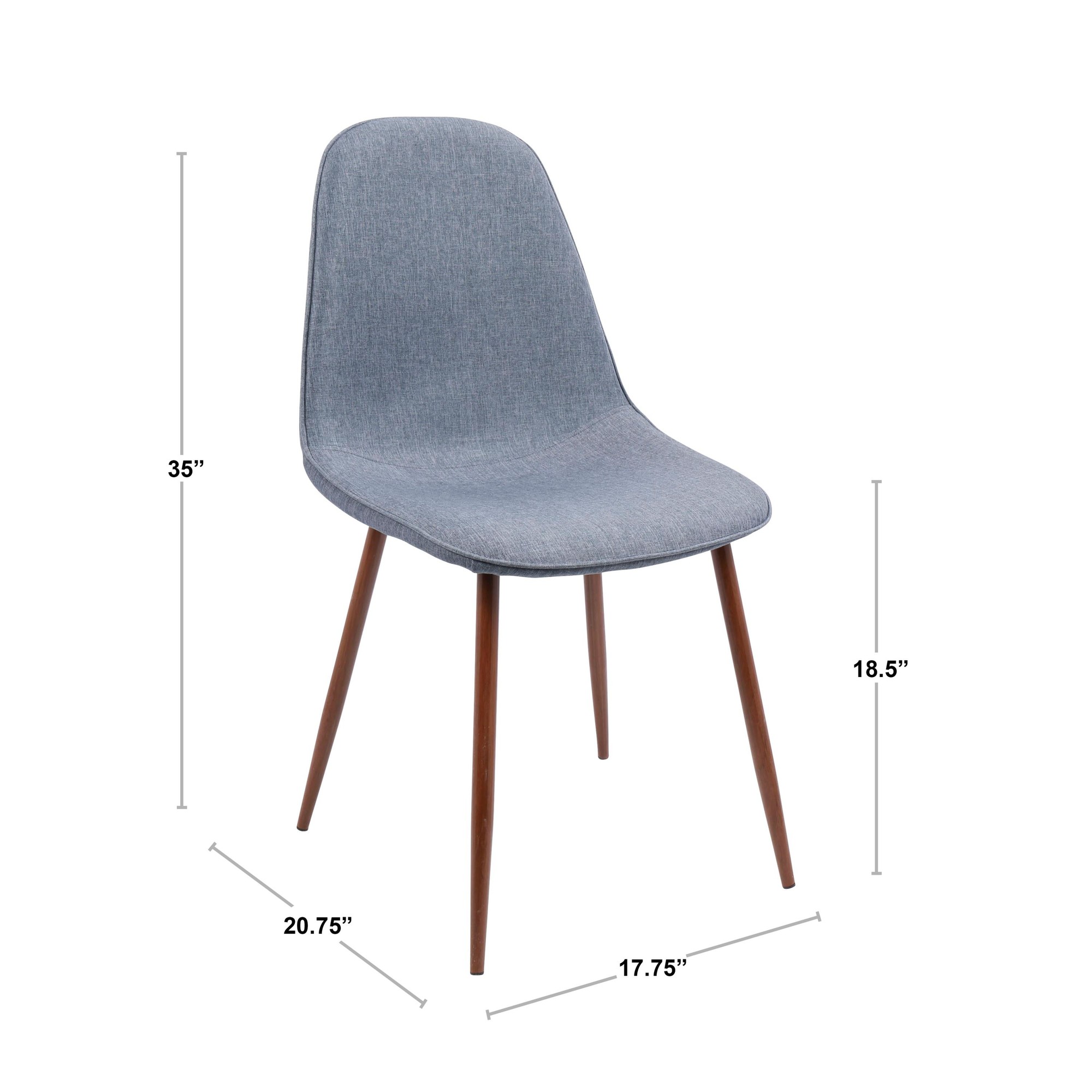 Pebble Contemporary Walnut Black Velvet Dining Chairs (Set of 2) 11 Pebble Contemporary Walnut Black Velvet Dining Chairs (Set of 2) - Image 11