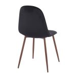 Pebble Contemporary Walnut Black Velvet Dining Chairs (Set of 2) 19 Pebble Contemporary Walnut Black Velvet Dining Chairs (Set of 2)