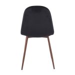 Pebble Contemporary Walnut Black Velvet Dining Chairs (Set of 2) 20 Pebble Contemporary Walnut Black Velvet Dining Chairs (Set of 2)