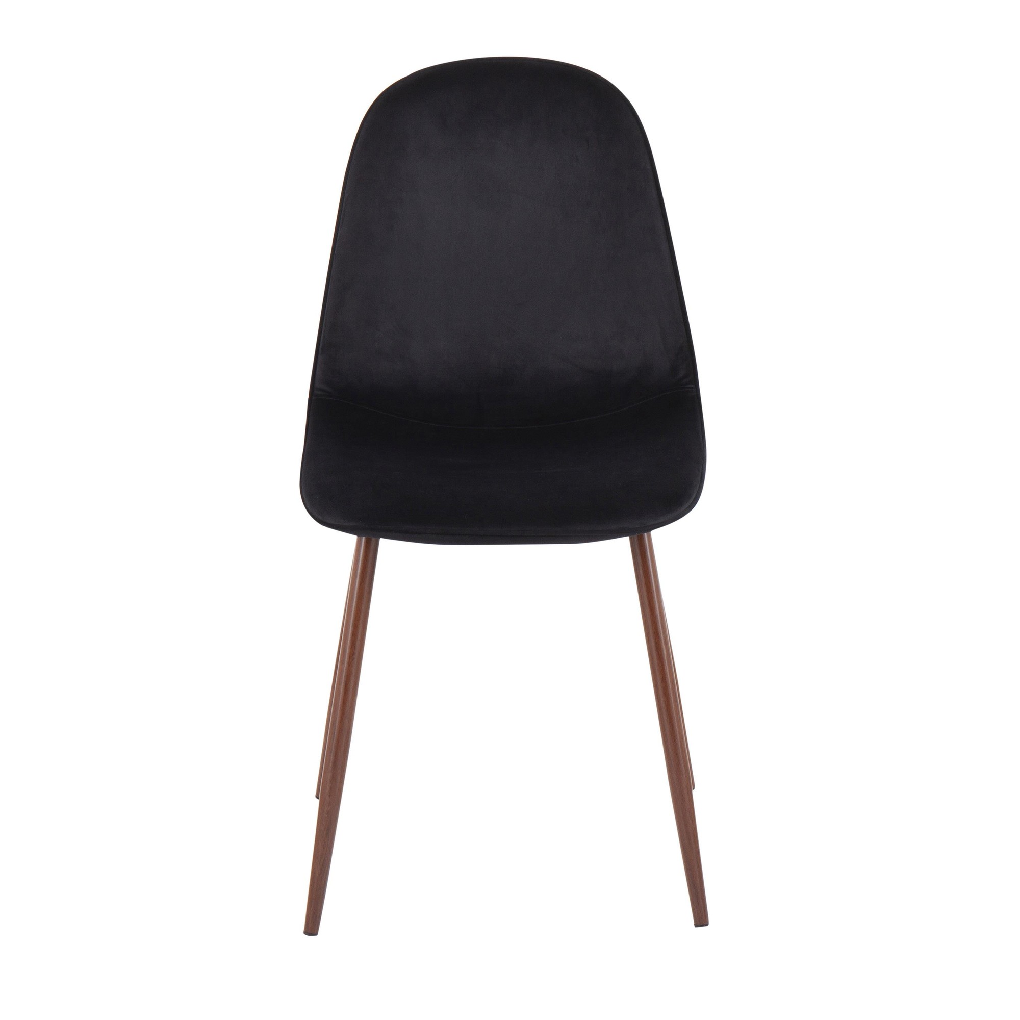 Pebble Contemporary Walnut Black Velvet Dining Chairs (Set of 2) 9 Pebble Contemporary Walnut Black Velvet Dining Chairs (Set of 2) - Image 9