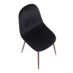 Pebble Contemporary Walnut Black Velvet Dining Chairs (Set of 2) 22 Pebble Contemporary Walnut Black Velvet Dining Chairs (Set of 2)