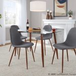 Pebble Contemporary Walnut and Charcoal Dining Chairs (Set of 2) 12 Pebble Contemporary Walnut and Charcoal Dining Chairs (Set of 2)