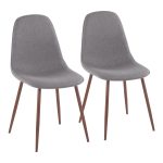Pebble Contemporary Walnut and Charcoal Dining Chairs (Set of 2) 13 Pebble Contemporary Walnut and Charcoal Dining Chairs (Set of 2)