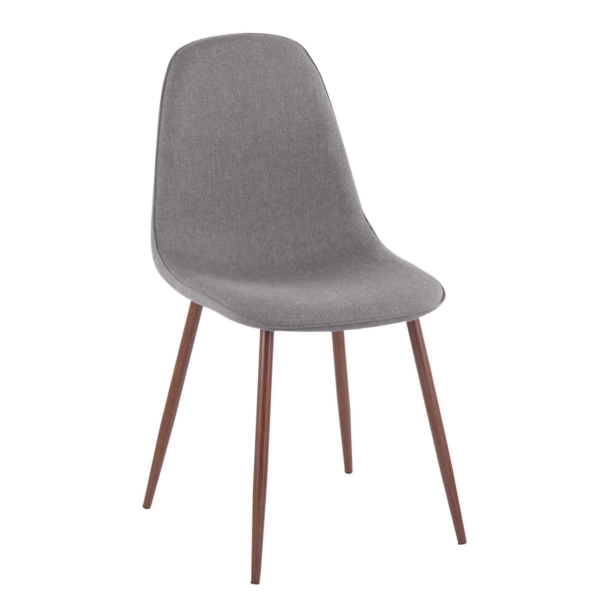 Pebble Contemporary Walnut and Charcoal Dining Chairs (Set of 2) 4 Pebble Contemporary Walnut and Charcoal Dining Chairs (Set of 2) - Image 4