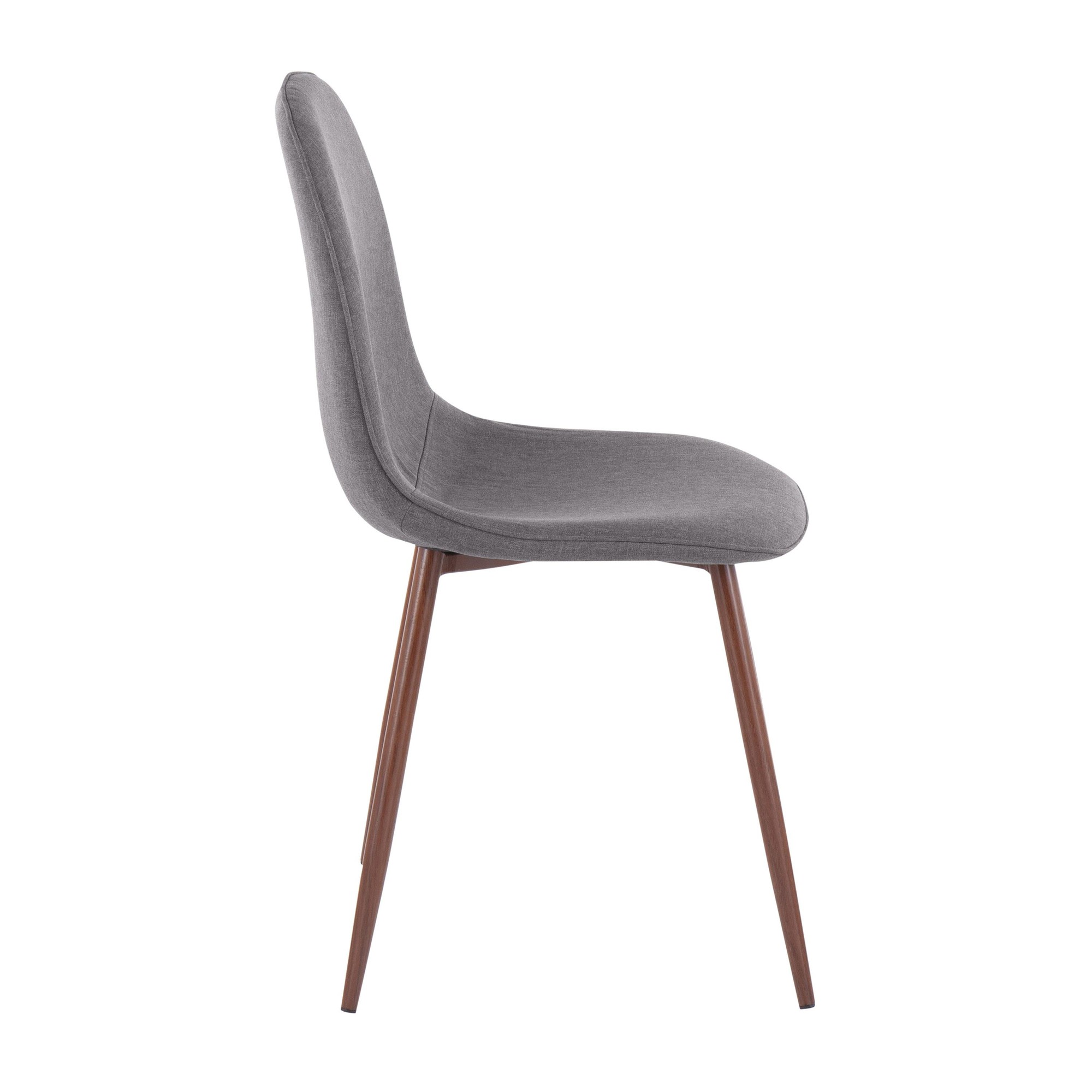 Pebble Contemporary Walnut and Charcoal Dining Chairs (Set of 2) 5 Pebble Contemporary Walnut and Charcoal Dining Chairs (Set of 2) - Image 5