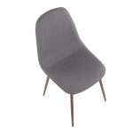 Pebble Contemporary Walnut and Charcoal Dining Chairs (Set of 2) 19 Pebble Contemporary Walnut and Charcoal Dining Chairs (Set of 2)