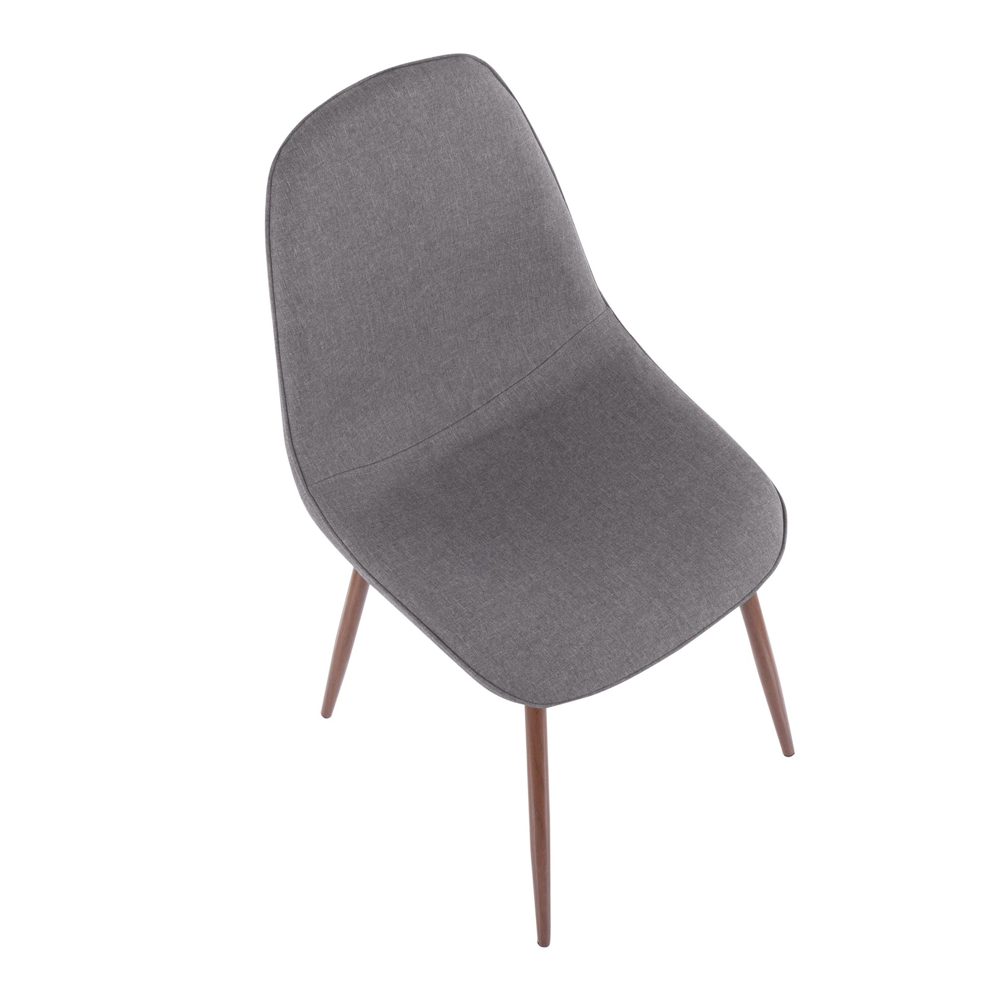 Pebble Contemporary Walnut and Charcoal Dining Chairs (Set of 2) 9 Pebble Contemporary Walnut and Charcoal Dining Chairs (Set of 2) - Image 9