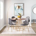Pebble Gold Steel Charcoal Fabric Contemporary Chairs (Set of 2) 13 Pebble Gold Steel Charcoal Fabric Contemporary Chairs (Set of 2)
