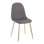 Pebble Gold Steel Charcoal Fabric Contemporary Chairs (Set of 2) 15 Pebble Gold Steel Charcoal Fabric Contemporary Chairs (Set of 2)