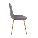 Pebble Gold Steel Charcoal Fabric Contemporary Chairs (Set of 2) 16 Pebble Gold Steel Charcoal Fabric Contemporary Chairs (Set of 2)