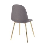 Pebble Gold Steel Charcoal Fabric Contemporary Chairs (Set of 2) 17 Pebble Gold Steel Charcoal Fabric Contemporary Chairs (Set of 2)