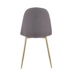 Pebble Gold Steel Charcoal Fabric Contemporary Chairs (Set of 2) 18 Pebble Gold Steel Charcoal Fabric Contemporary Chairs (Set of 2)