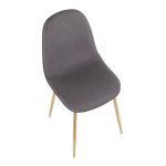 Pebble Gold Steel Charcoal Fabric Contemporary Chairs (Set of 2) 20 Pebble Gold Steel Charcoal Fabric Contemporary Chairs (Set of 2)