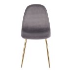 Pebble Grey Velvet Gold Contemporary Accent Chairs (Set of 2) 27 Pebble Grey Velvet Gold Contemporary Accent Chairs (Set of 2)