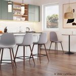 Pebble Light Grey Walnut Mid-Century Modern Counter Stools (Set of 2) 10 Pebble Light Grey Walnut Mid-Century Modern Counter Stools (Set of 2)