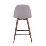 Pebble Light Grey Walnut Mid-Century Modern Counter Stools (Set of 2) 15 Pebble Light Grey Walnut Mid-Century Modern Counter Stools (Set of 2)