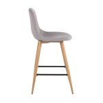 Pebble Mid-Century Modern Light Grey Counter Stools (Set of 2) 14 Pebble Mid-Century Modern Light Grey Counter Stools (Set of 2)
