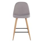 Pebble Mid-Century Modern Light Grey Counter Stools (Set of 2) 17 Pebble Mid-Century Modern Light Grey Counter Stools (Set of 2)