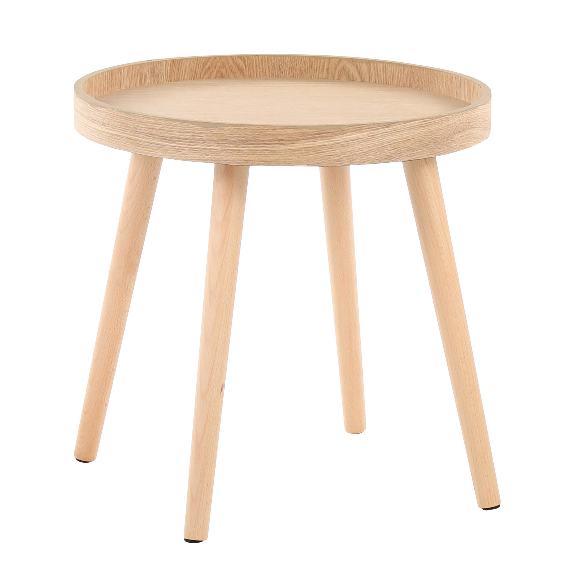 Pebble Mid-Century Modern Natural Wood Side Table Set 5 Pebble Mid-Century Modern Natural Wood Side Table Set - Image 5