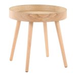 Pebble Mid-Century Modern Natural Wood Side Table Set 13 Pebble Mid-Century Modern Natural Wood Side Table Set
