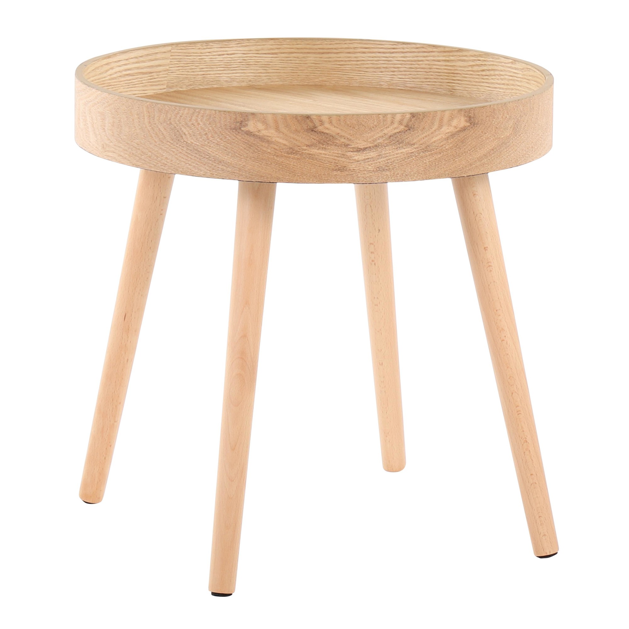 Pebble Mid-Century Modern Natural Wood Side Table Set 6 Pebble Mid-Century Modern Natural Wood Side Table Set - Image 6