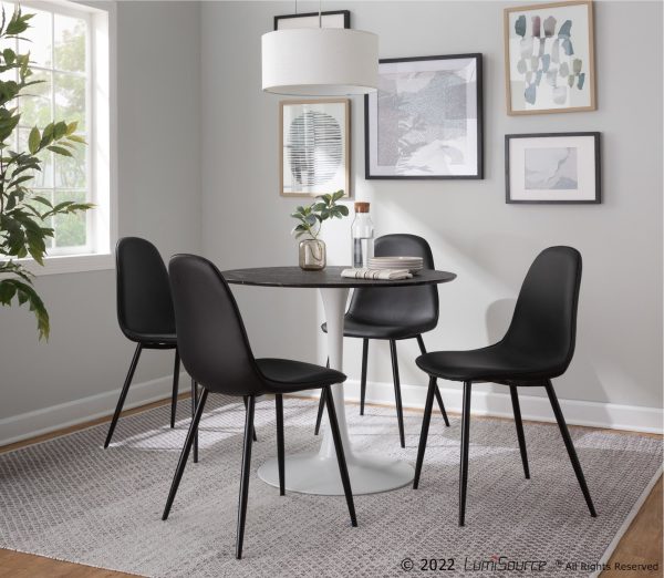 Pebble Modern Black Marble Veneer Table