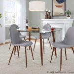 Pebble Walnut and Grey Mid-Century Modern Dining Chairs (Set of 3) 13 Pebble Walnut and Grey Mid-Century Modern Dining Chairs (Set of 3)
