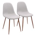 Pebble Walnut and Grey Mid-Century Modern Dining Chairs (Set of 3) 16 Pebble Walnut and Grey Mid-Century Modern Dining Chairs (Set of 3)
