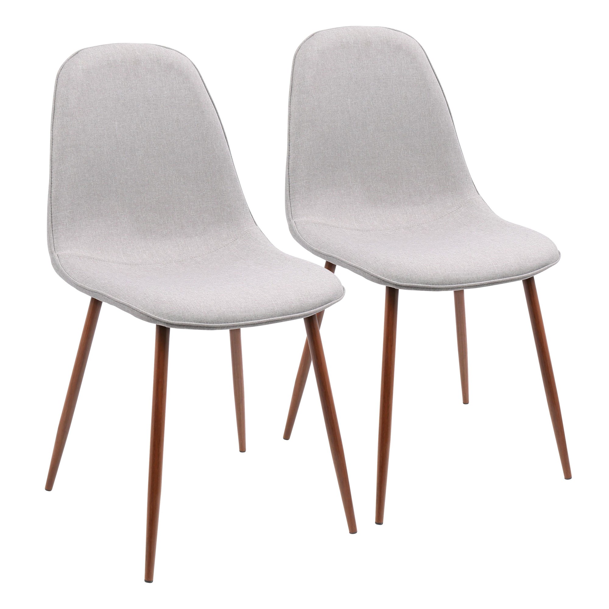 Pebble Walnut and Grey Mid-Century Modern Dining Chairs (Set of 3) 4 Pebble Walnut and Grey Mid-Century Modern Dining Chairs (Set of 3) - Image 4