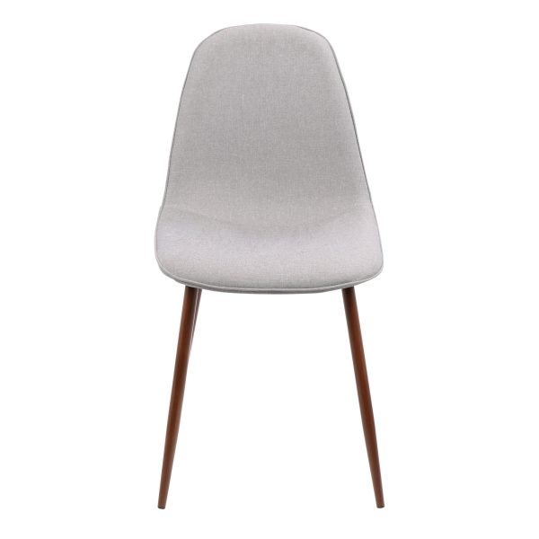 Pebble Walnut and Grey Mid Century Modern Dining Chairs Set of 3 8
