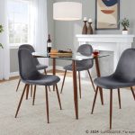 Pebble Walnut and Grey Velvet Contemporary Accent Chairs (Set of 2) 11 Pebble Walnut and Grey Velvet Contemporary Accent Chairs (Set of 2)