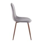Pebble Walnut and Grey Velvet Contemporary Accent Chairs (Set of 2) 15 Pebble Walnut and Grey Velvet Contemporary Accent Chairs (Set of 2)