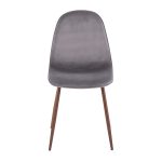 Pebble Walnut and Grey Velvet Contemporary Accent Chairs (Set of 2) 18 Pebble Walnut and Grey Velvet Contemporary Accent Chairs (Set of 2)