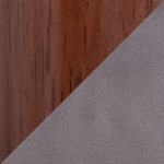 Pebble Walnut and Grey Velvet Contemporary Accent Chairs (Set of 2) 20 Pebble Walnut and Grey Velvet Contemporary Accent Chairs (Set of 2)