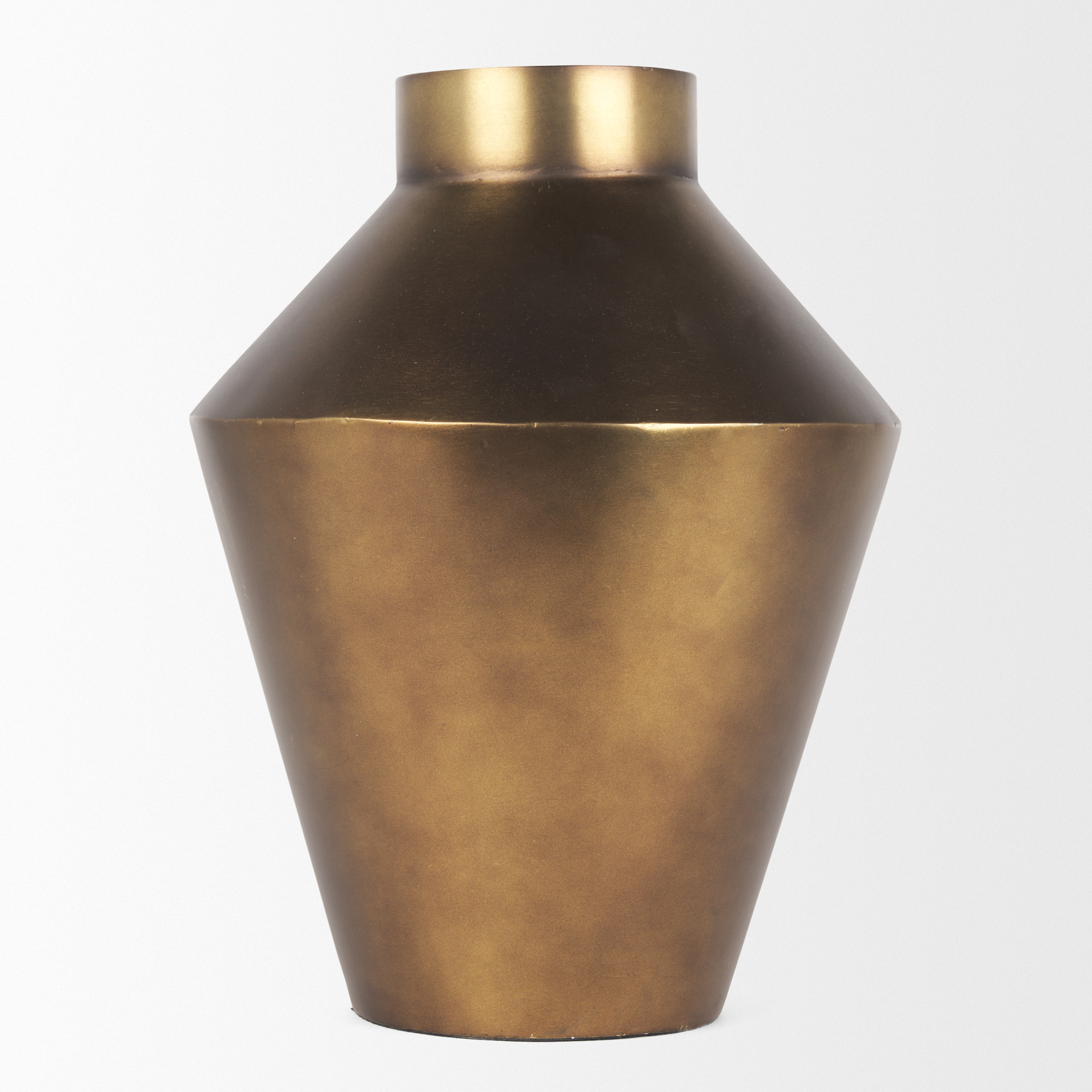 Perrin Large Brushed Gold Metal Decorative Vase 7 Perrin Large Brushed Gold Metal Decorative Vase - Image 7